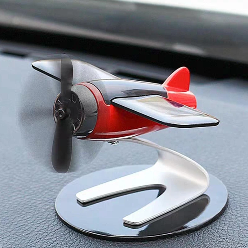 

Solar aromatherapy Car Decoration Air Freshener Rotating Small Aircraft Aromatherapy Car Perfume Scent Car Dashboard Accessories