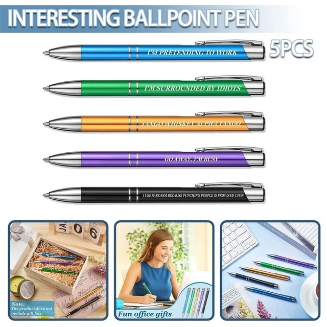 pen Christmas Describing Mentality Office Ballpoint Pen Funny Pens Glitter  Pen