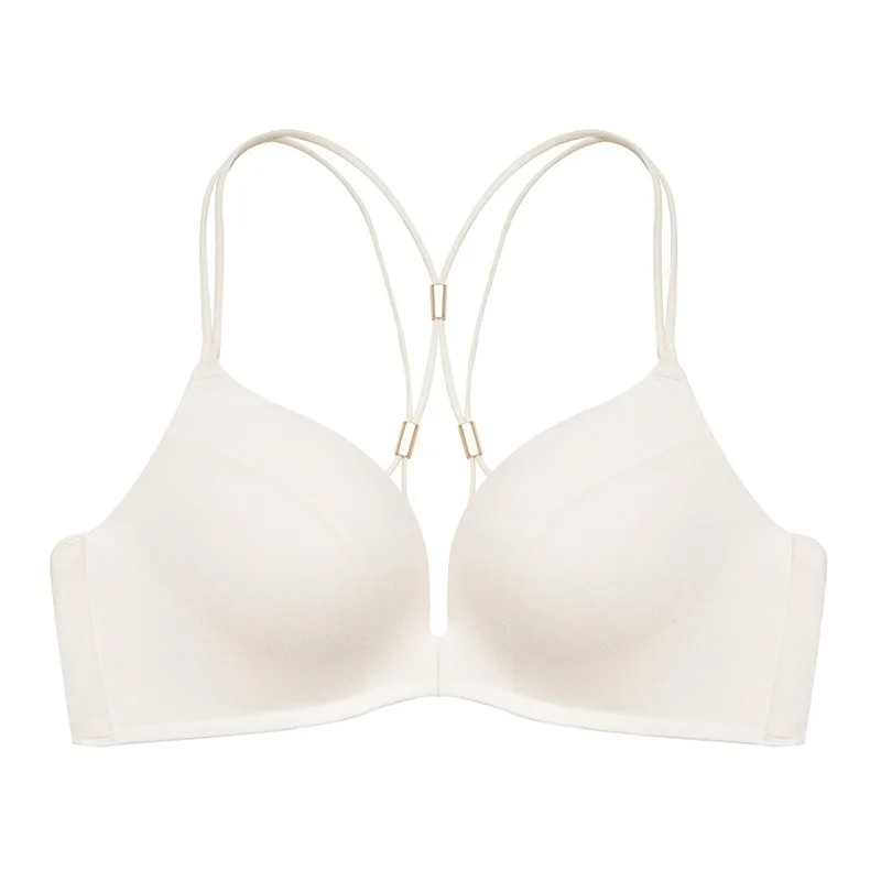 

Sexy Solid Front Buckle Bra No Steel Rings Women's Smooth Seamless Surface Bra Summer Female Skin Friendly Beauty Back Intimates