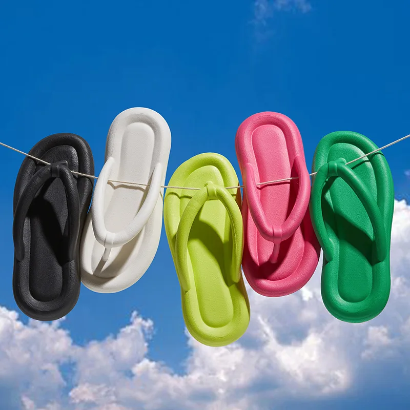 

Women Flip Flop Fructose Color Beach Shoes Outdoor Girls Casual Sandals Summer Fashion Black Slippers Wear Flat Clip Feet Shoes