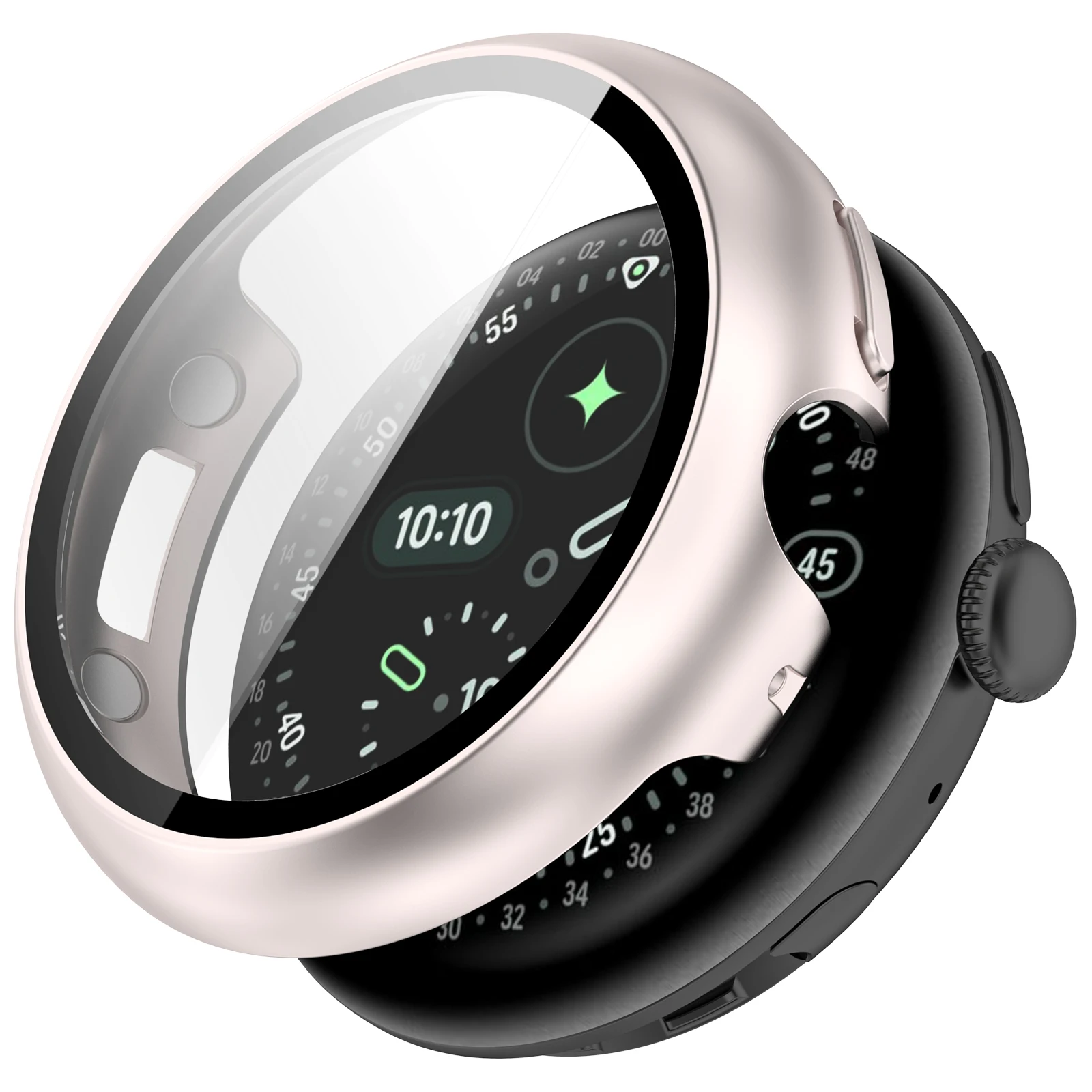 Premium Tempered Glass Protective Shell for Pixel Watch - All-Around Protection & Stylish Bumper Cover