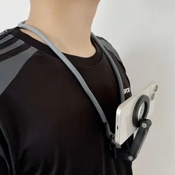 Magnetic Wearable Phone Holder with Tripod Function and Selfie Stick Capability (China Mainland)