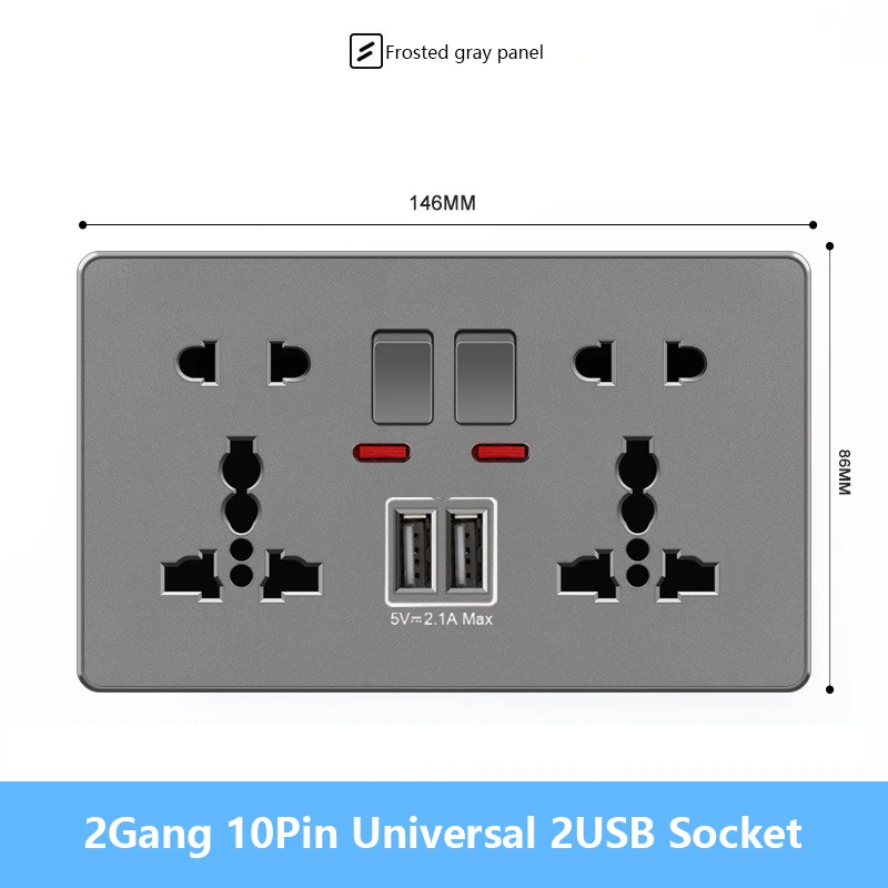 2Gang 10Pin 2USB