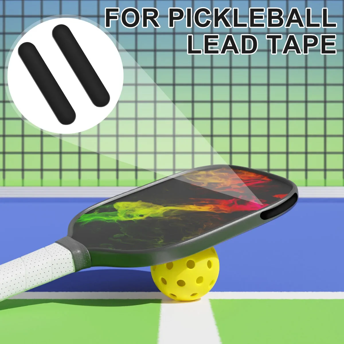 30Pcs Pickleball Lead Tape Weighted Flexible Adhesive Tape Bars Reusable Paddle Edge Guard Increase Power Swing Speed Accessorie