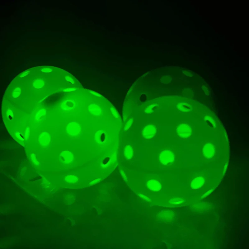 

LED Glow Luminous 75mm 40 Holes Plastic Pickleball