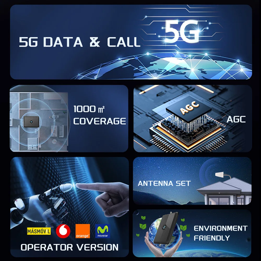 CONFIXPAND 5G mobile wzmacniacz sygnału Repeater 3g 4g 5g potężny wzmacniacz sygnału hiszpania dom wzmacniacz sygnału na telefon komórkowy