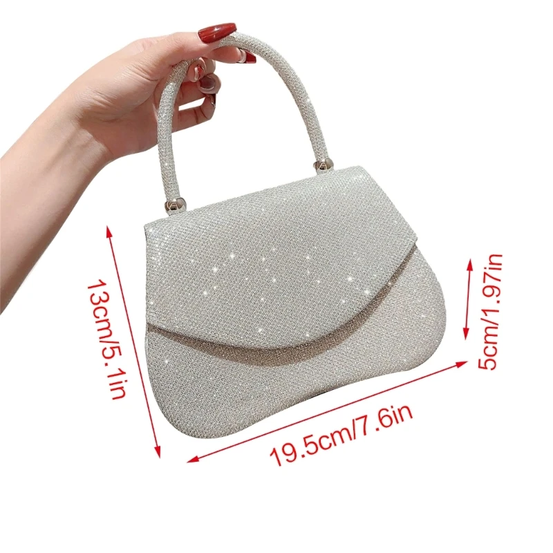 

Sparkling Evening Bag Glittering Crossbody Purse Handheld Bag A versatile Accessory for Parties & Special Occasions