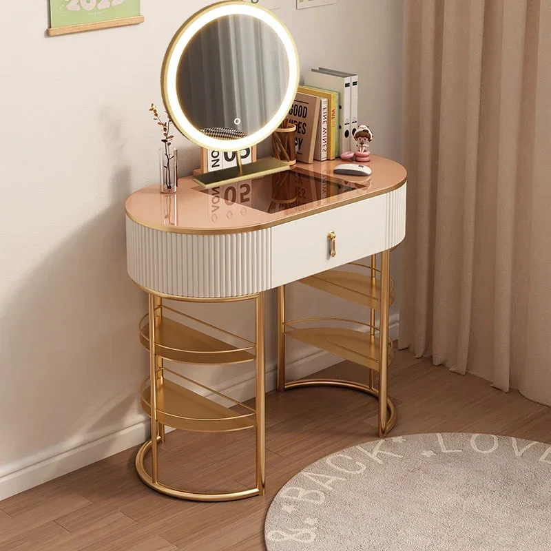 

Luxury Bedroom Dressing Table Woman Nordic Chair Mirror Dressing Table Container Makeup Penteadeira De Maquiagem Home Furniture
