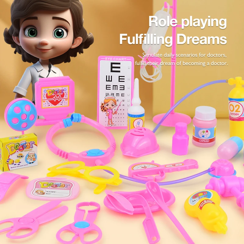 Life Doctor Kit Kids 25Pcs Kids Doctor Playset Play Set Kids Kit Stethoscope Toys stethoscope toy doctor play set doctor toys kit doctor nurse toys