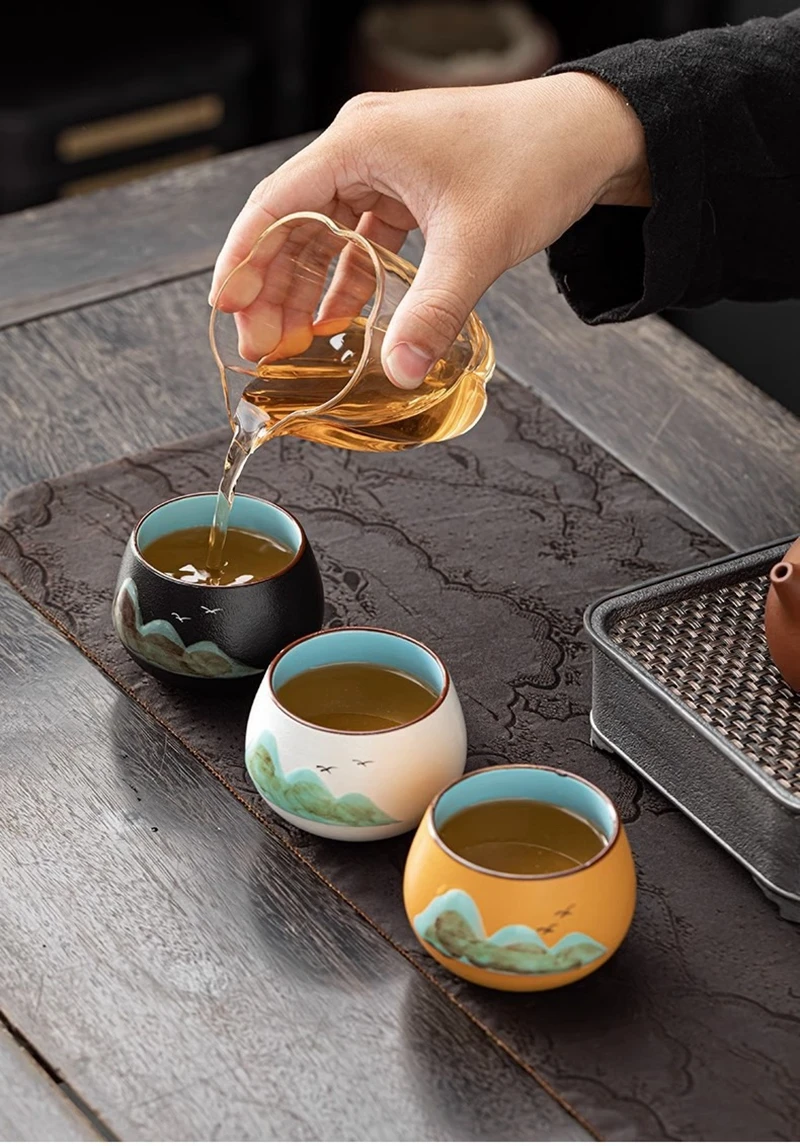 Gift Box 1 Set, Espresso Cups,Japanese Ceramic Tea Cup, Porcelain Tea Bowl, Pottery Coffee Mug, Teacup Mugs, Coffee Cups