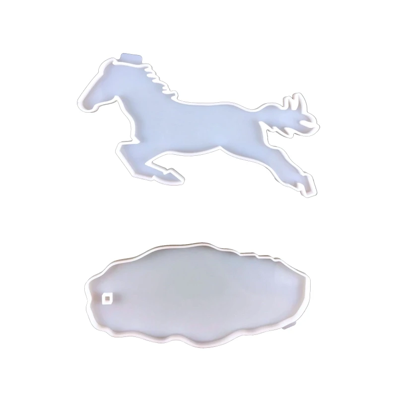 

Pentium's Horse Silicone Mould with Chassis Mould for Epoxy Resin Casting Animal Crafts Modern Home Decorations