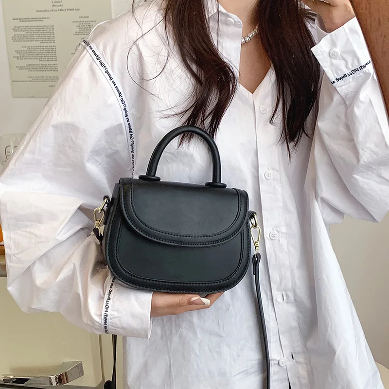 Kawaii Cute Mini Totes 2023 Fashion PU Leather Crossbody Bags with Short Handles for Women Trend Shoulder Side Bag Handbag