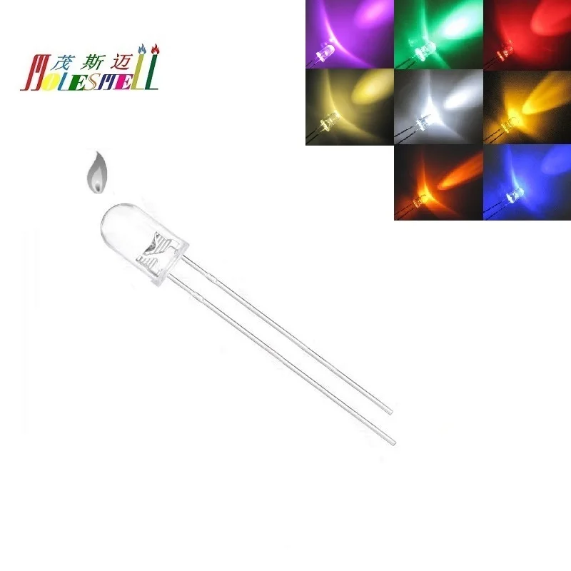 100 Stück 5 Mm Gelb Flackernde Dioden LED Kerze Bl Produktbild-Vorschau 13