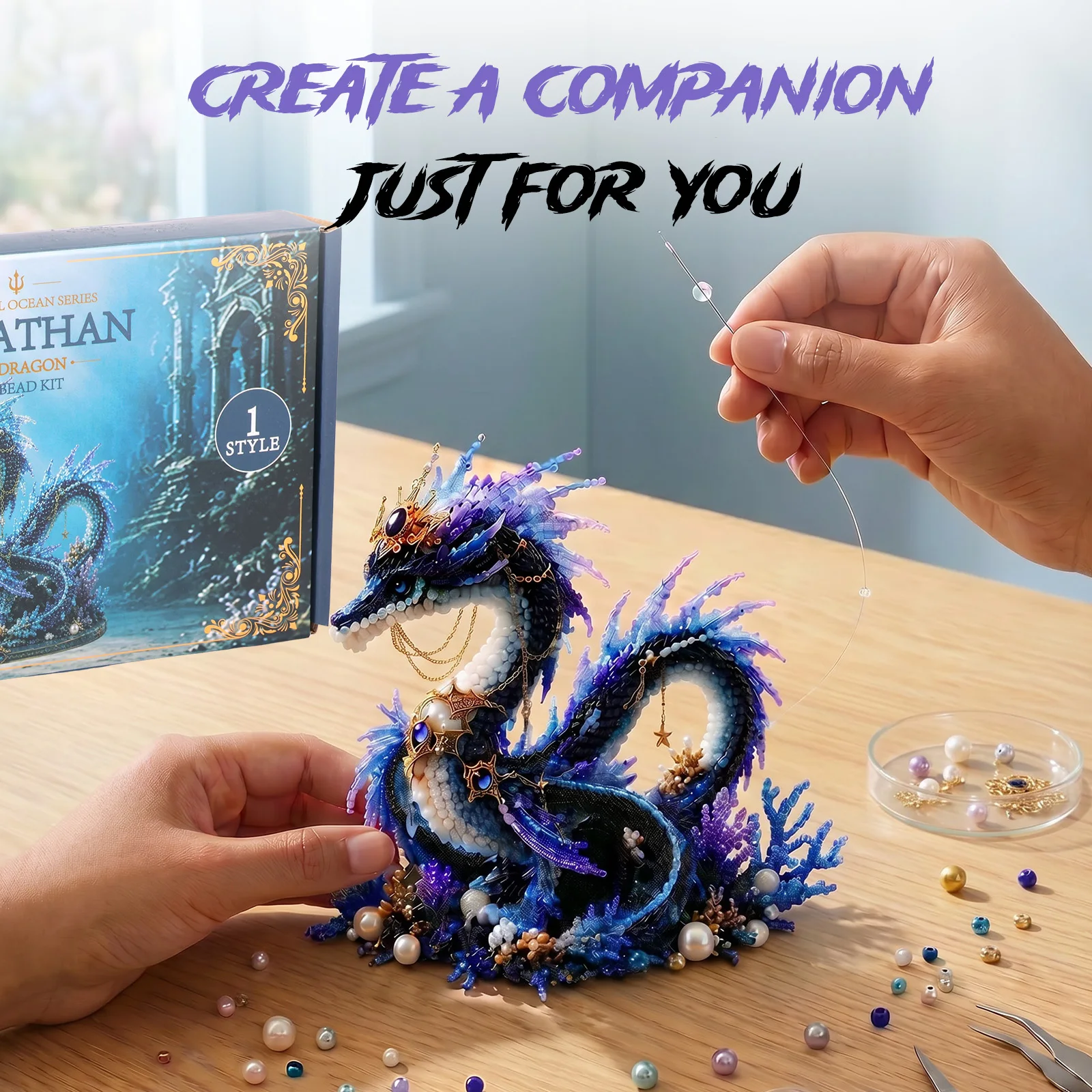 DIY 3D Bead Kit: Mini Ornament Hand Art & Crafts