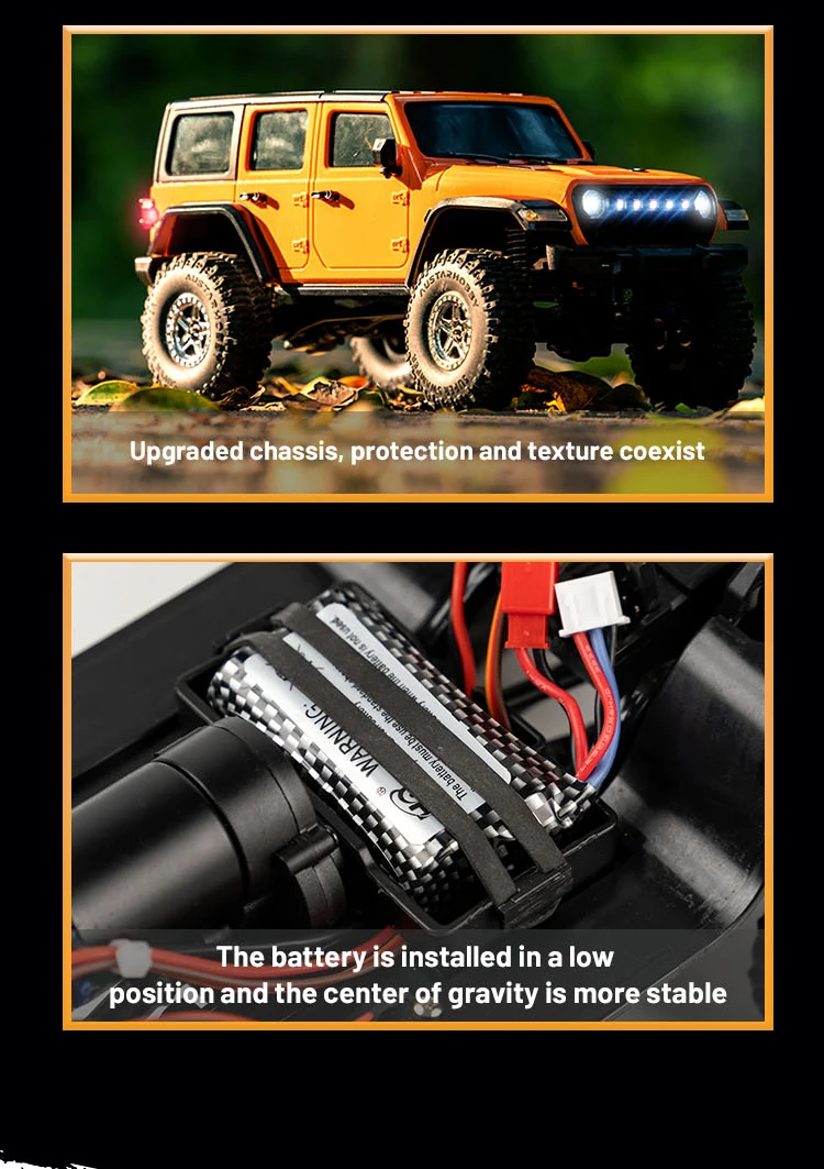 JJRC 1:18 nueva simulación Wrangler vehículo de escalada suspensión hidráulica multi terreno velocidad ajustable 4WD veh