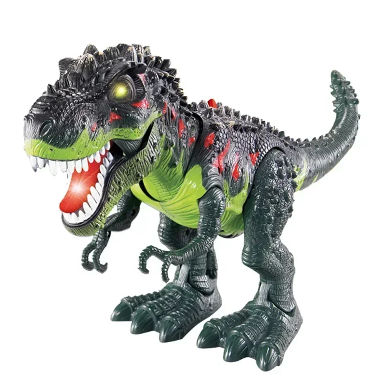 [Funny] Jurassic world Electric Dinosaur flash and sound T-rex Talking Toy Walk Talk Interactive Toy moving dinosaur model doll 4