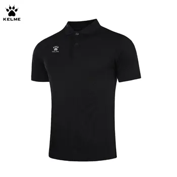 Polo Kelme da uomo T-shirt estiva a maniche corte ad asciugatura rapida Uniformi da calcio per allenamento club Camicia cultural