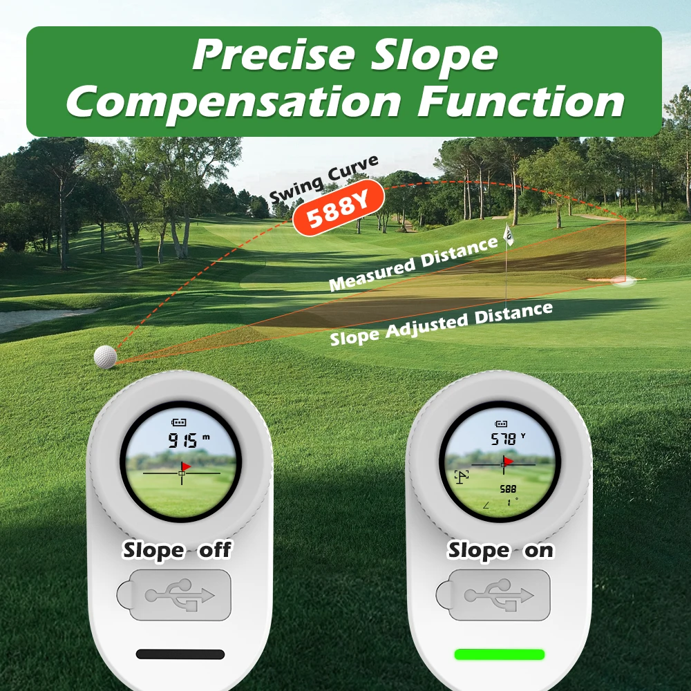 MINI Golf Rangefinder with Flag Locking Vibration Multi Functional Laser Range F