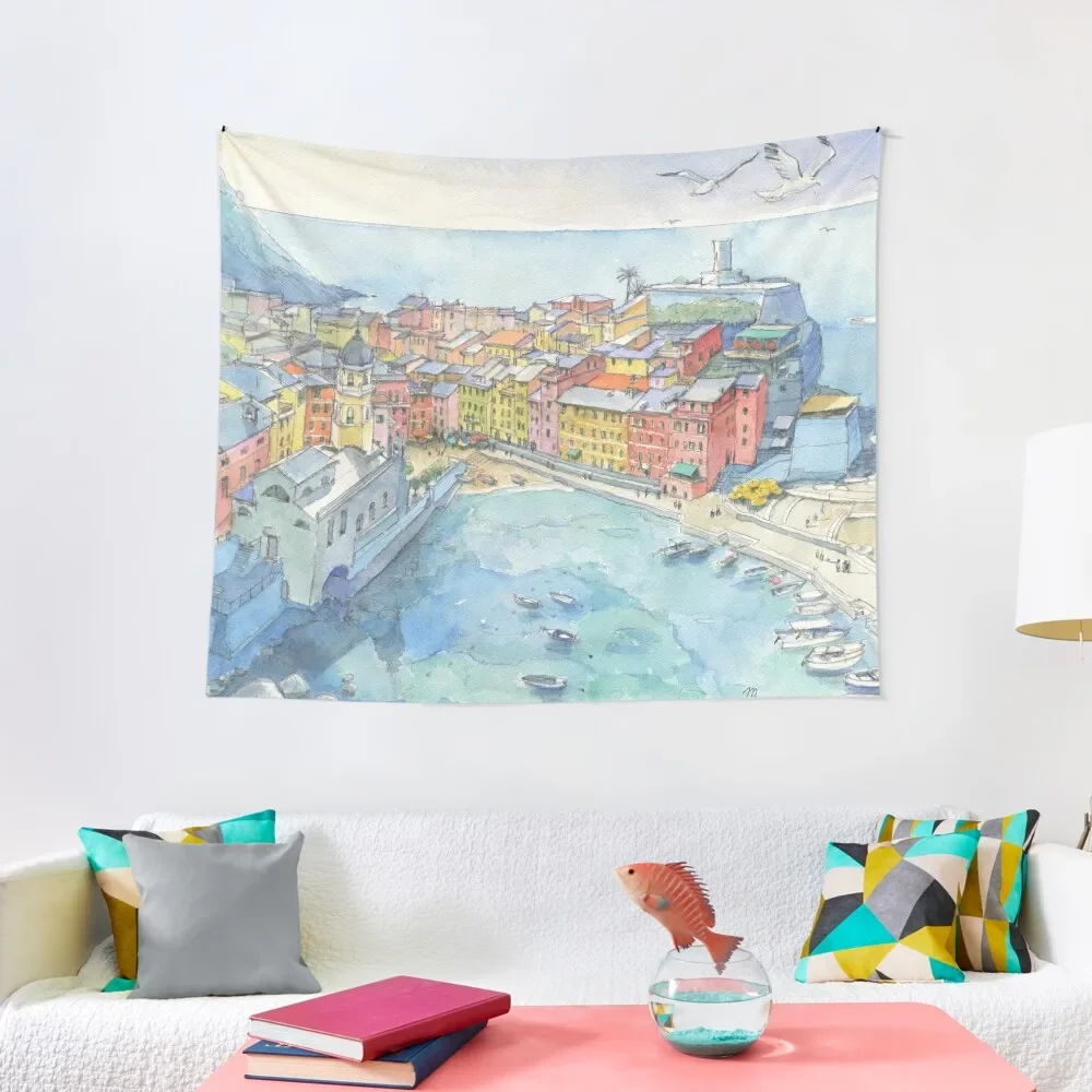 

Vernazza, Cinque Terre Tapestry Room Decor Korean Style Room Ornaments Home Decorating Tapestry