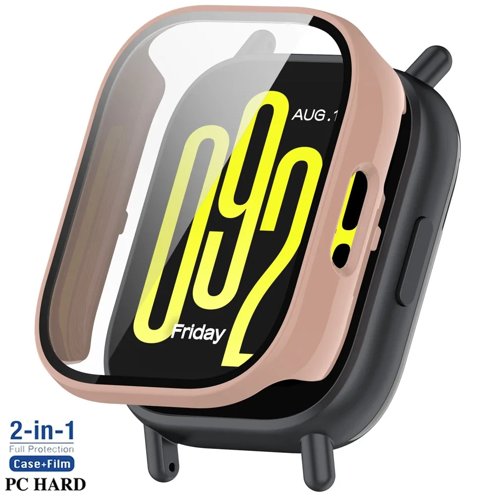 Enhanced Tempered Glass and PC Protective Watch Case with Soft TPU Screen Protector