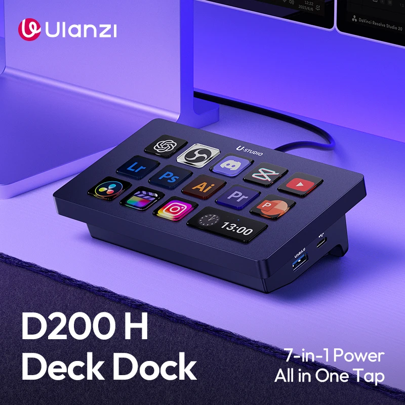 Ulanzi D200H Deck Dock Streaming Controller for Photography