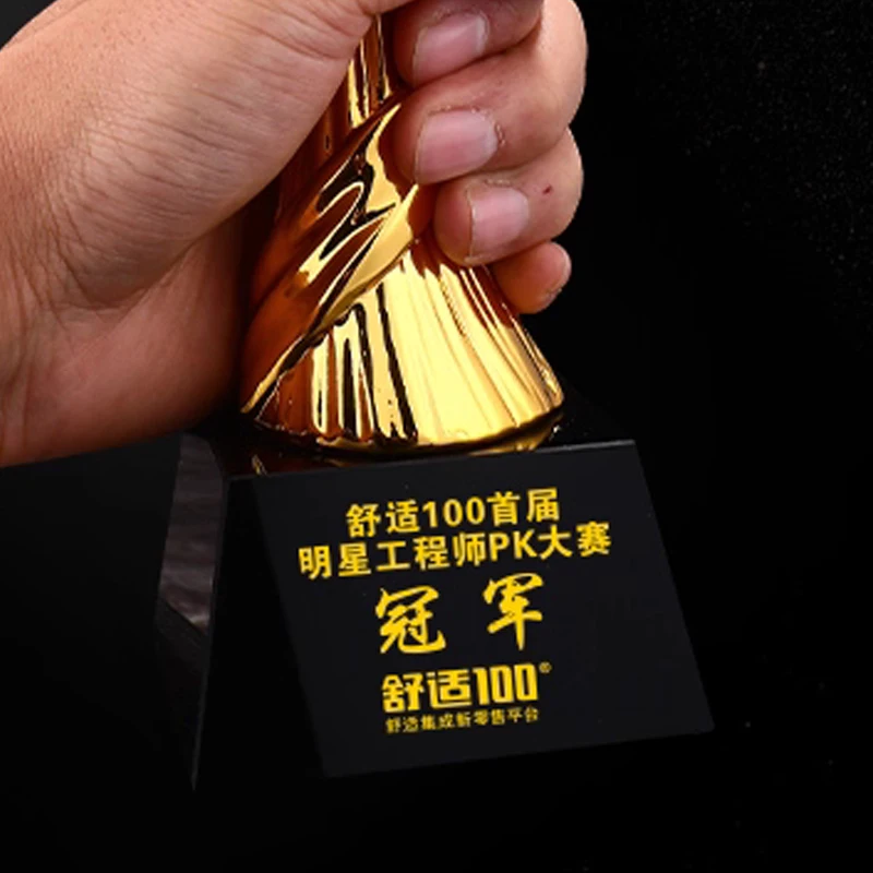 Customized Fishing Competition Resin Trophys, Lettering High-end Souvenir, Home Decor Awards Fish Shape Crystal Base Trophy, 1Pc