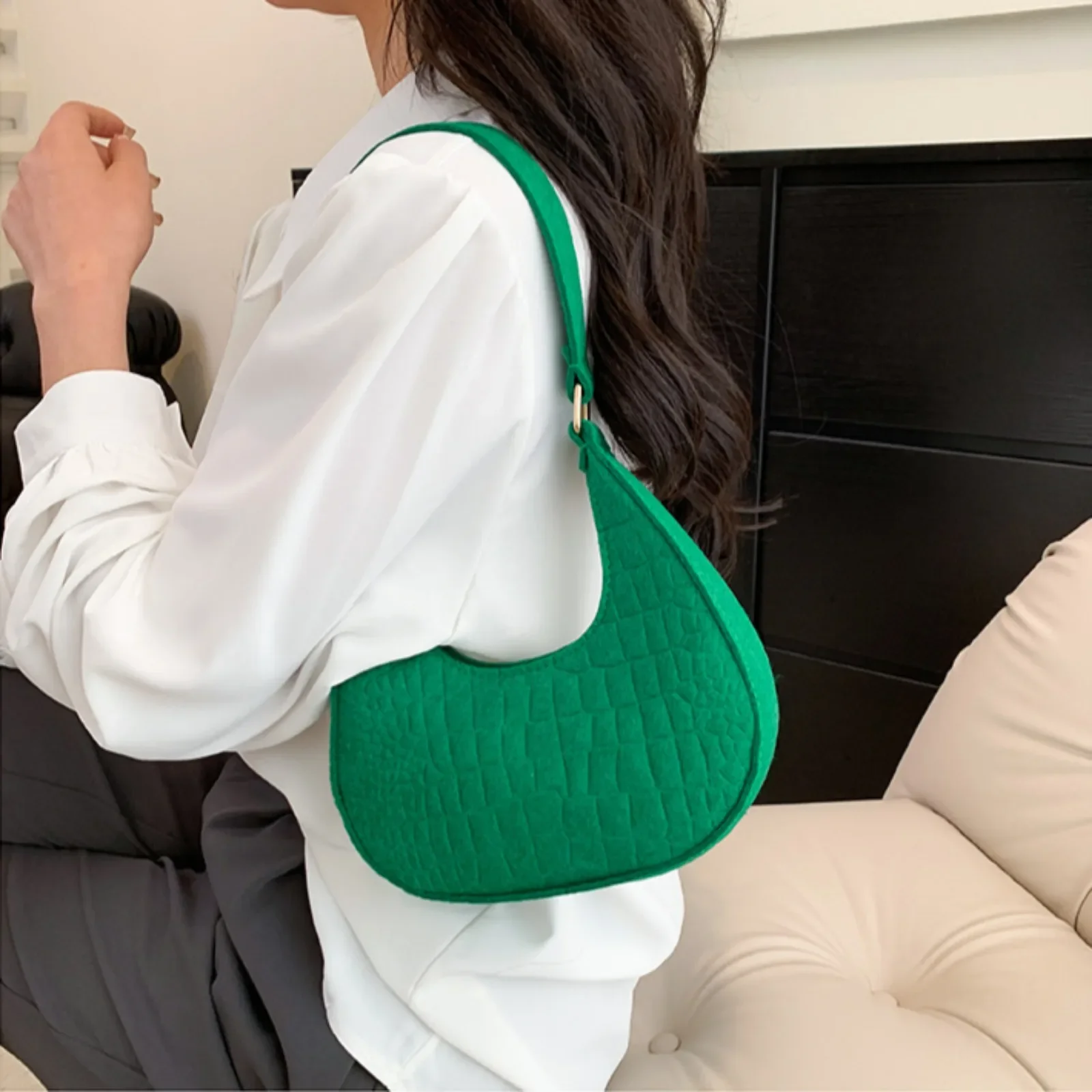 Vintage Women PU Leather Underarm Bag Casual Fashion Ladies Solid Color Hot Sale Small Shopper Tote Female Handbag Clutch