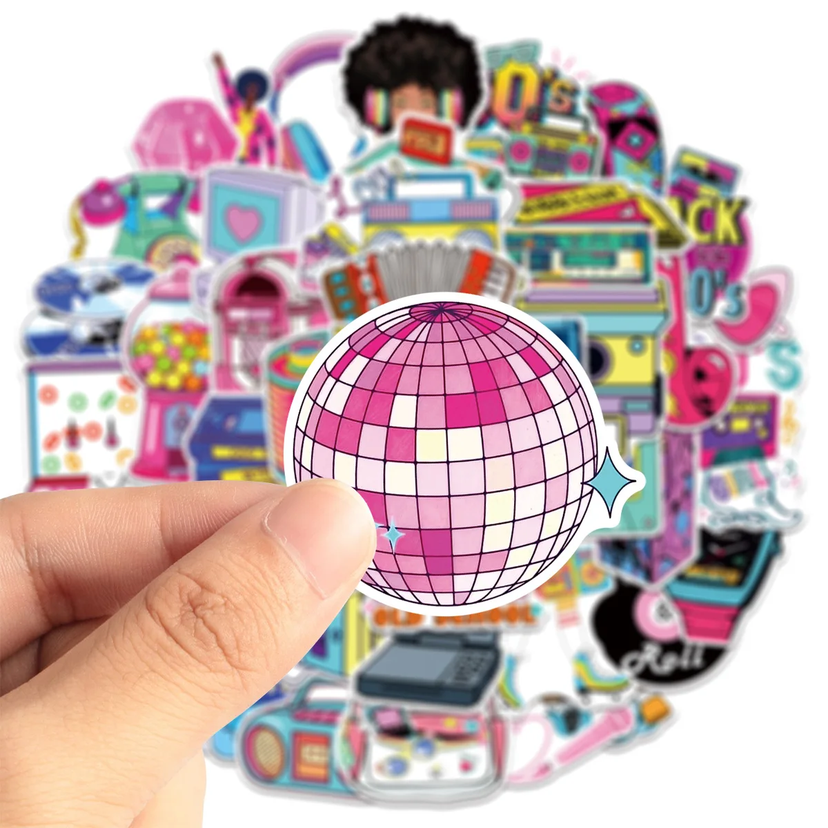 50Pcs 80s 90s Cartoon Stickers Retro Games Vinyl Waterproof for Laptop Phone Case Notebook Water Bottle DIY Stickers - 3