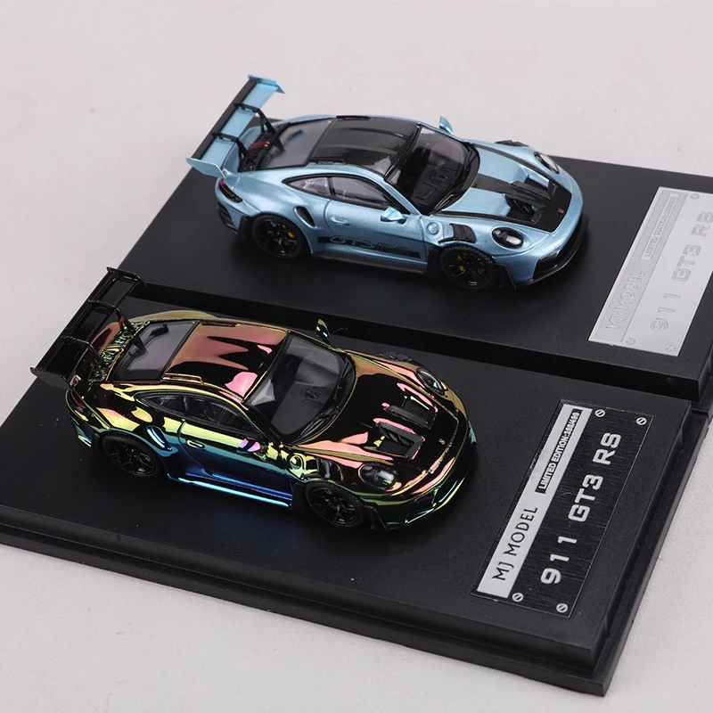 MJ 1:64 911 GT3 RS 다이캐스트 합금 시뮬레이션 자동차 모형 장난감