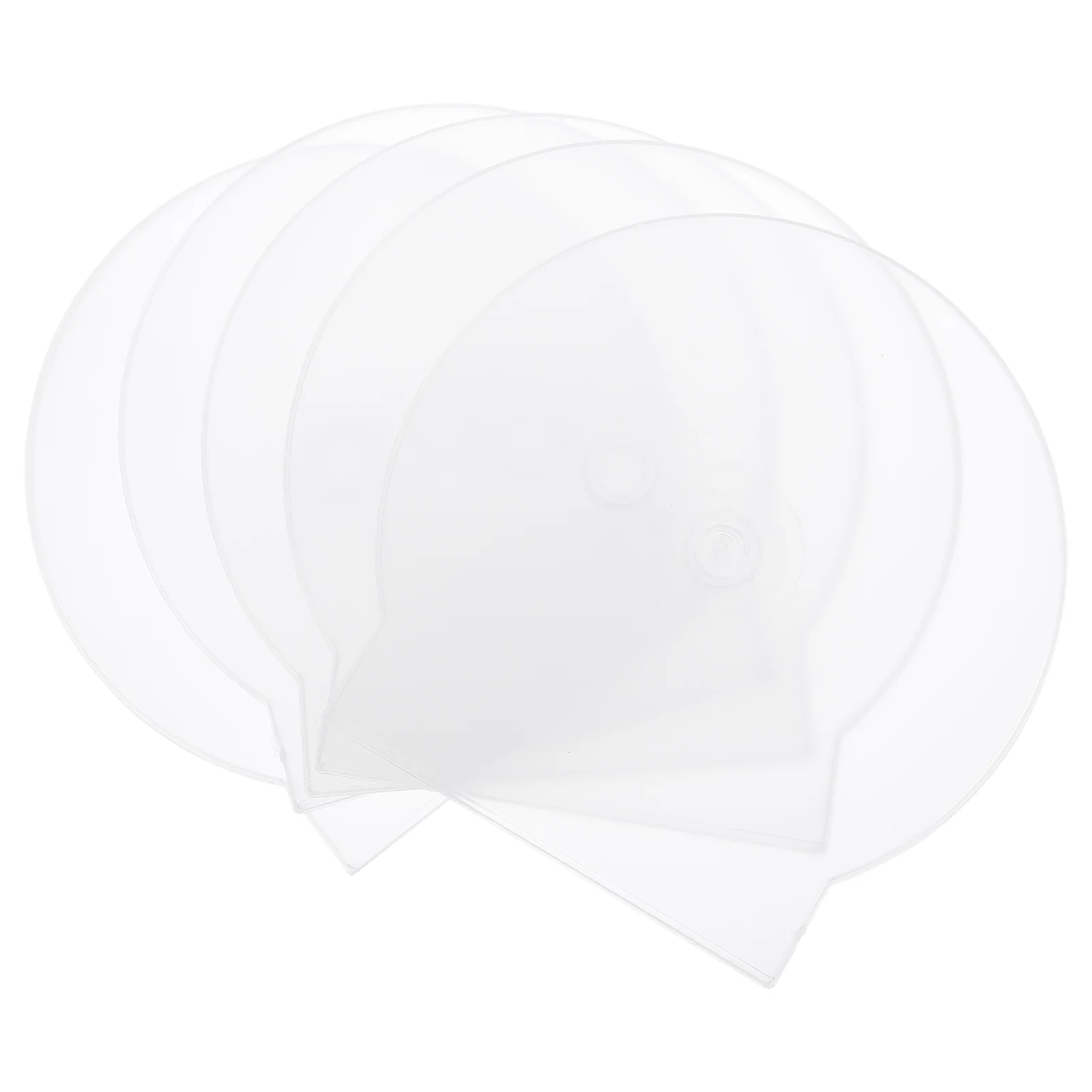 

20pcs CD Storage Box Semicircular Transparent Plastic Optical Disk Case