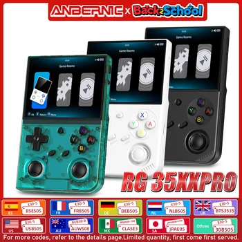 Anbernic RG 35XXPRO reproductores de juegos portátiles de 64 bits pantalla IPS de 3,5 pulgadas sistema Linux consola de videojuegos simulador portátil 64G HD-Out