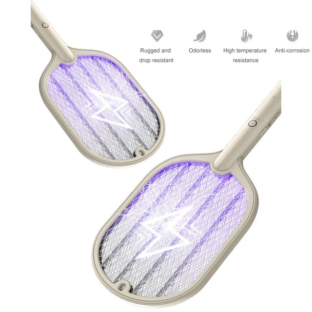 3000V Elektromos Rovar Ütő Uv Könnyű Légy Swatter Usb Újratölthető Gyilkos Antimoszkito Hiba Zapper Csapda - Image 5