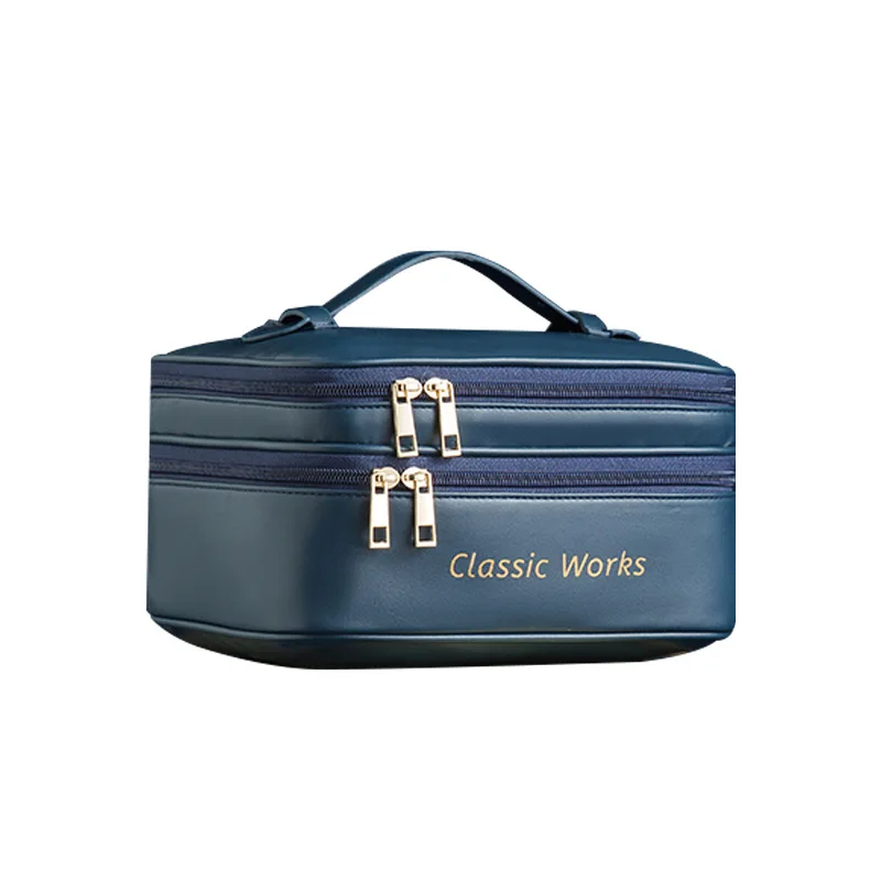 

Luxury Complete Kit Organizer Professional Travel Large Capacity Makeup Cosmetic Bag Portable Women Three Layers Full Lipstick