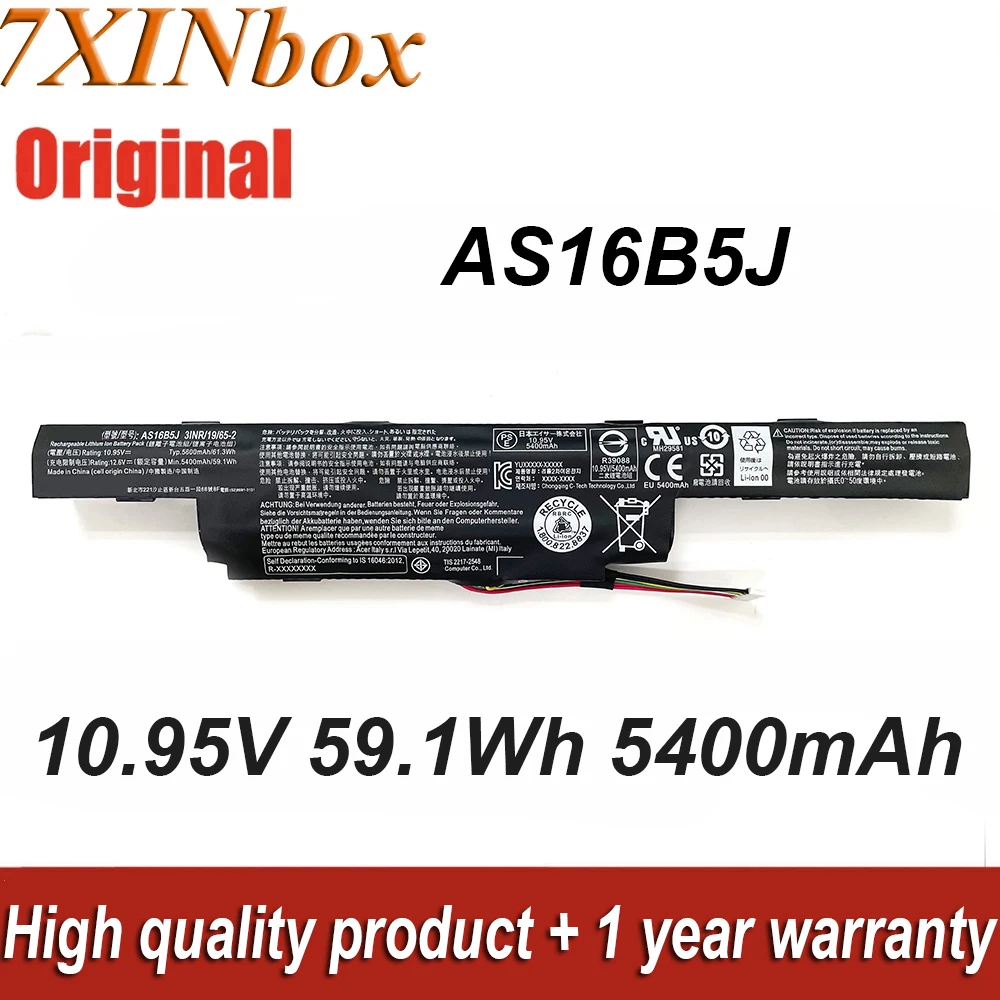 

7XINbox AS16B5J 10.8V 5400mAh AS16B8J Original Laptop Battery For Acer Spin E5-575G 53VG 5341 75MD F15 F5-573G 500N 51LQ Series