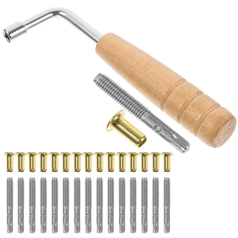 1세트 리어 하프 스트링 튜닝 핀 L자형 렌치 전문 수리 도구 턴 핀 네일 하프 악기 부품 교체