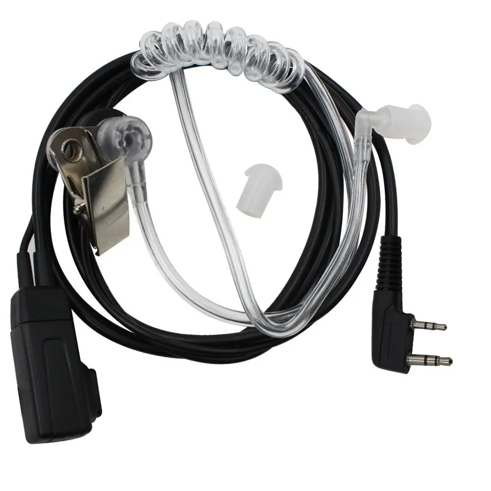 

2 Pin PTT MIC Headset Covert Acoustic Tube In-ear Earpiece For Kenwood TYT Baofeng UV-5R BF-888S CB Radio Accessories