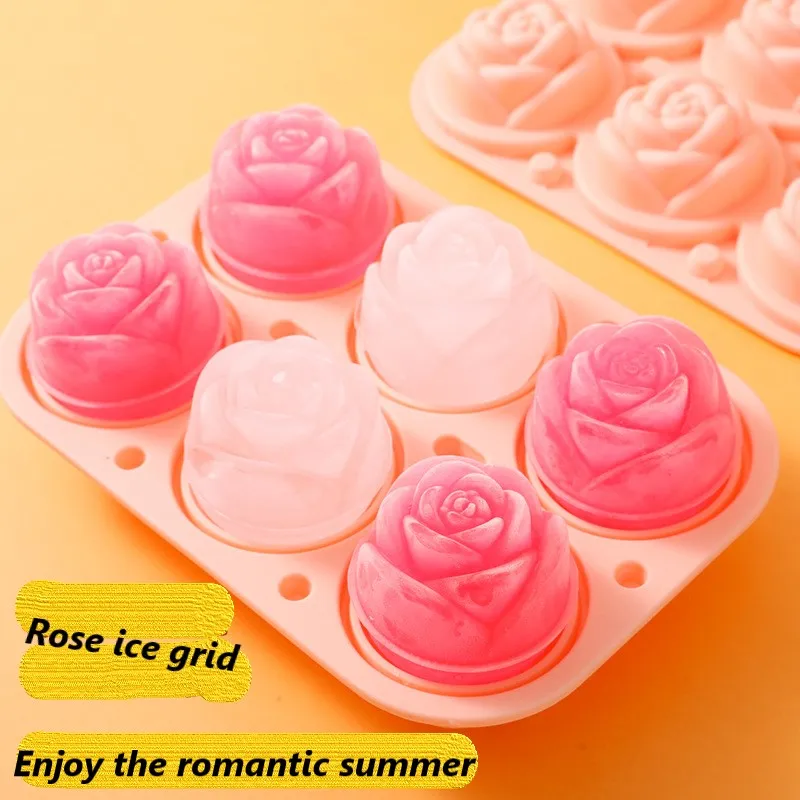 3D Rose Ice Cube Silicone Mold,ice Ball Mold, Large Ice Cube Mold