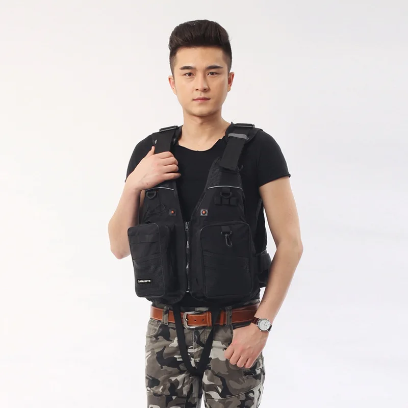 Adult Drifting Camouflage Sea Fishing Buoyancy Vest Style Outdoor Swimsuit Adjustable Breathable Sea Fishing Life Jacket