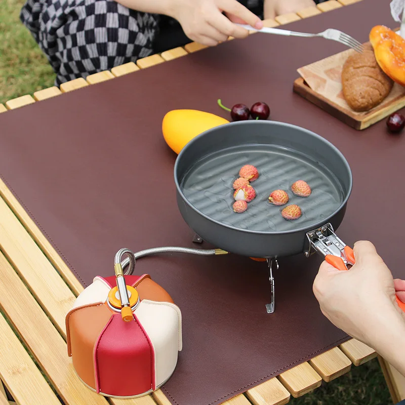 Tischabdeckung aus Leder, wendbarer Schutz für rechteckige Tische, wasserdicht und ölbeständig für Esstisch, Büro, Schreibtisch, Kleider – Detail 6