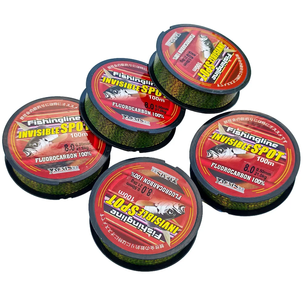 Limnoid 100m Fluorocarbon Angelschnur Japanisches Material Monofilament Tarnfarbene Schnur 3,8-21kg für Salzwasser/Süßwasser – Detail 3