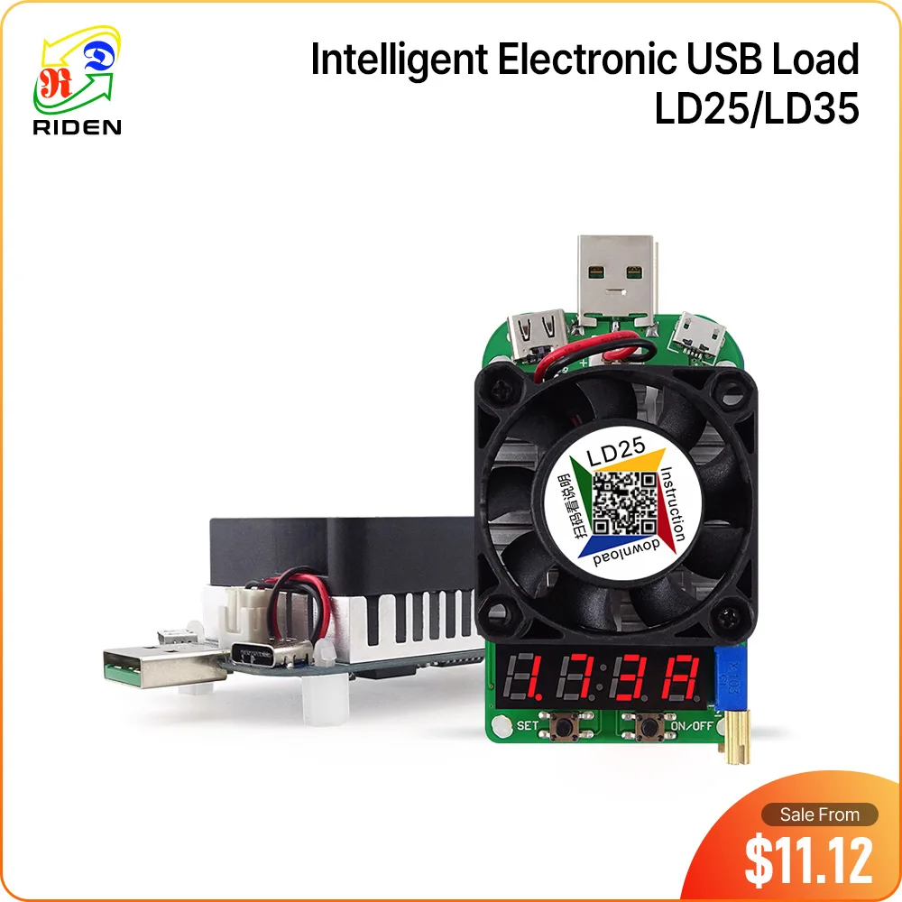 Elektronische Lading 35W Testinstrument Van De Lossingselektriciteit Met LCD USB Poort Regelbare Constante Stroom Voor Batterijen En Accu Systemen