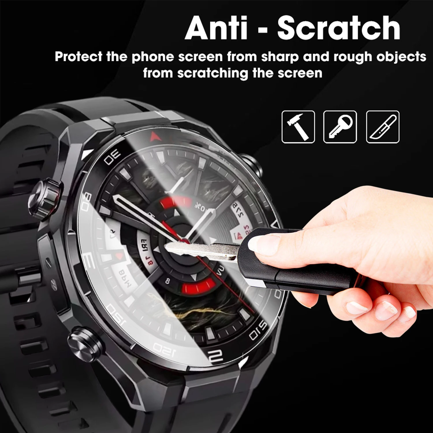 Screen Protectors for Huawei Watch Ultimate 2  Tempered Glass Easy to Install for Huawei Ultimate2 HD Hardness Protective Films