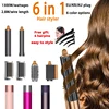 SenCiciMen 6-in-1 Multi Hair Styler Curling Iron Hair Hot Air Brush Curling Barrel Hair Dryer Professional Curly Hair Styler