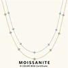 Lnngy Collar Plata 925 Sterling Silver Choker Necklace For Women Round Cut 3mm Moissanite Necklaces Clavicle Chain Jewellry Gift