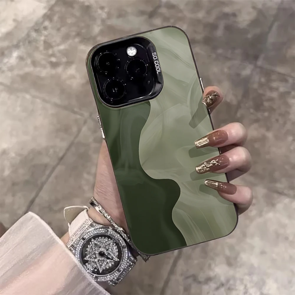 Elegant Dark Green Matte Phone Case Cover - Simple Design