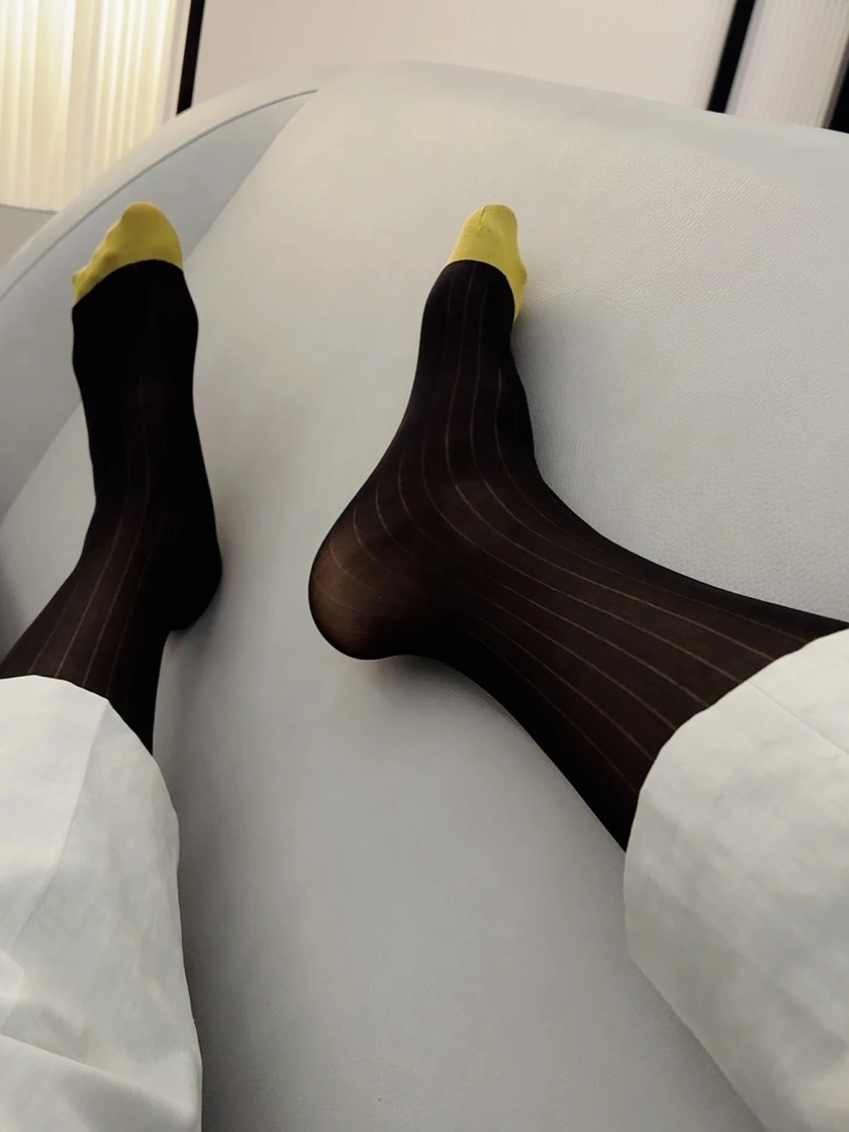 Männer Lange Röhre Socken Business Weiche Sexy Elastische Mann Strümpfe Transparent Party Kleid Formale Gentleman Socke Ultra-dünne Sheer – Detail 10