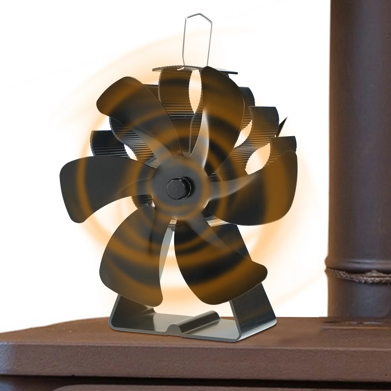 Stove Fan Fireplace Fan Heat Powered Wood Log Burner Fan Eco-Friendly Heat Circulation Stove Fan For Wood Log Burner Fireplace