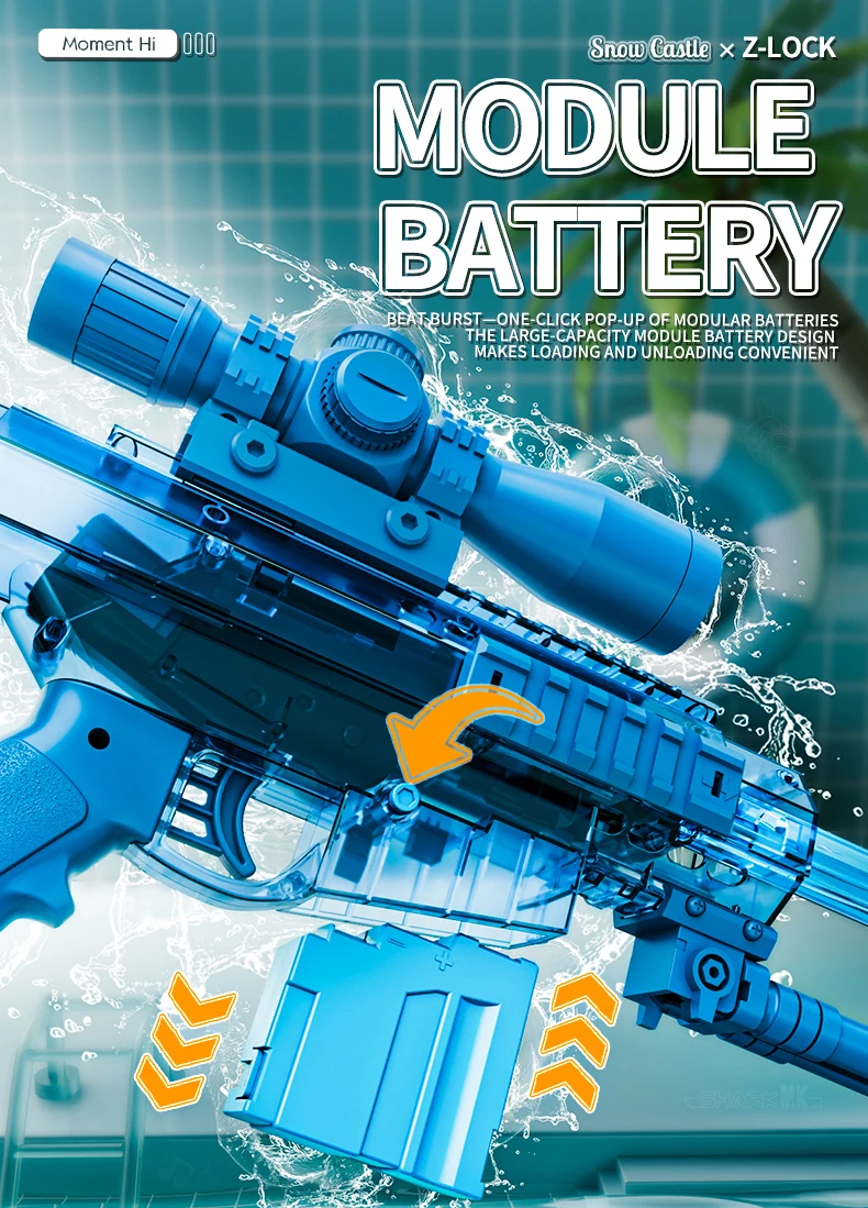 Elektrisch en handmatig waterpistool met licht en geluid_voghion.com