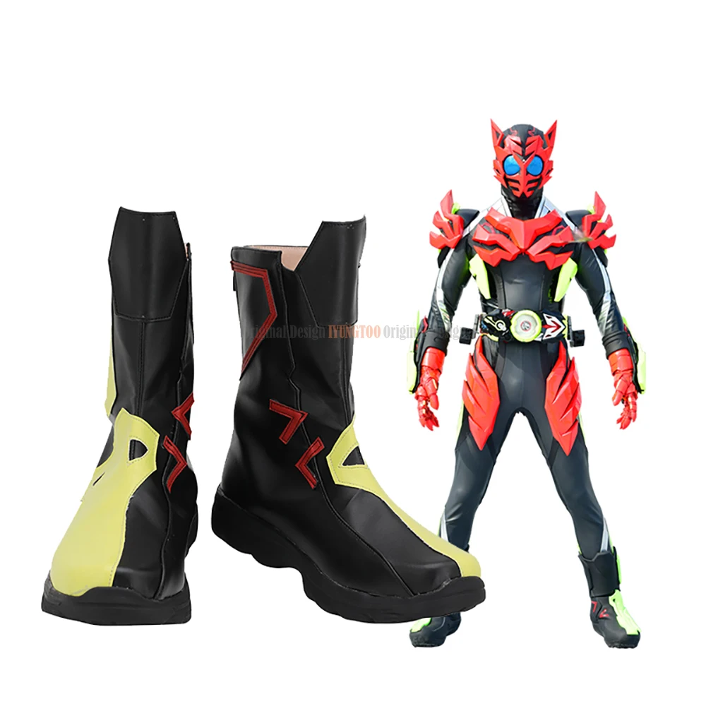 

Kamen Rider Zero-one Flaming Tiger Cosplay Boots Leather Shoes Custom Made for Unisex