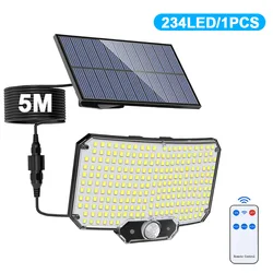 Solar-Powered Outdoor Motion Sensor Flood Lights with 3 Modes and Waterproof Design (234 LED)